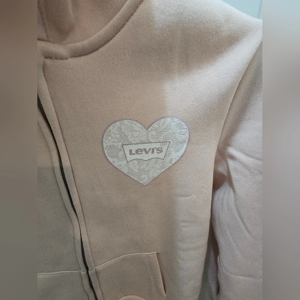 Levi's Kids Soft Pink Hoodie, L - Picture 4 of 8